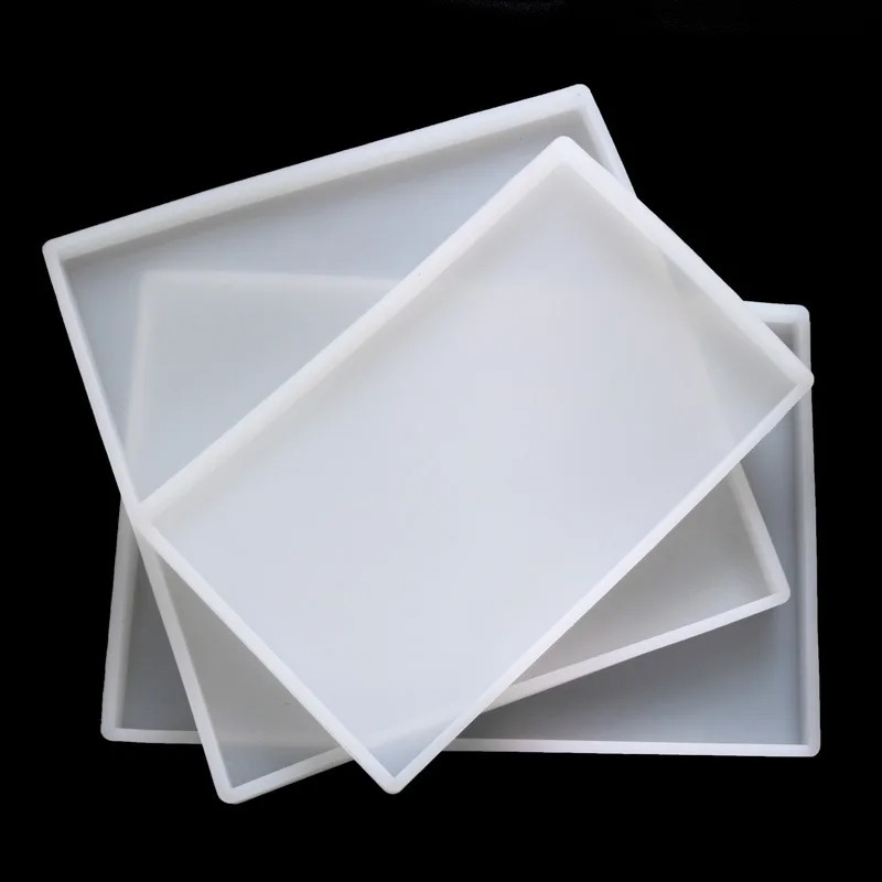Serving Tray Mold - 樹脂シリコンモールド、耐久性のある樹脂トレイモールド、シリコンコースターモールド3点セット、樹脂製造工程、エポキシに使用