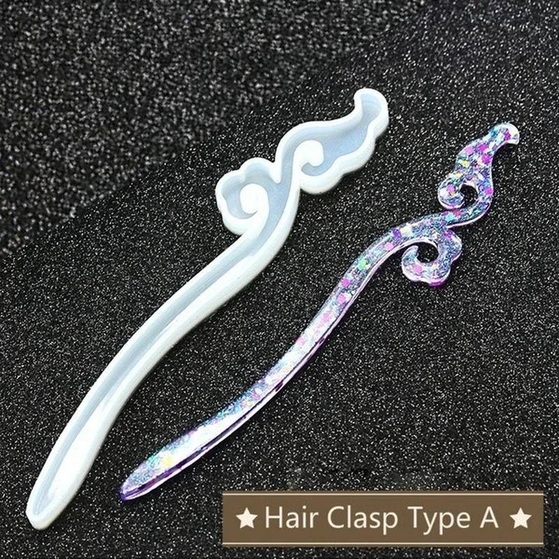 新しい透明ヘアピンシリコーン特殊金型樹脂 DIY ヘアジュエ - Resin Craft Projects のレビューと価格