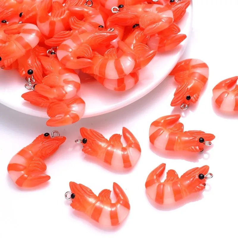 10個入り 3Dシミュレートロブスターシュリンプチャーム、ア - Resin Craft Projects のレビューと価格
