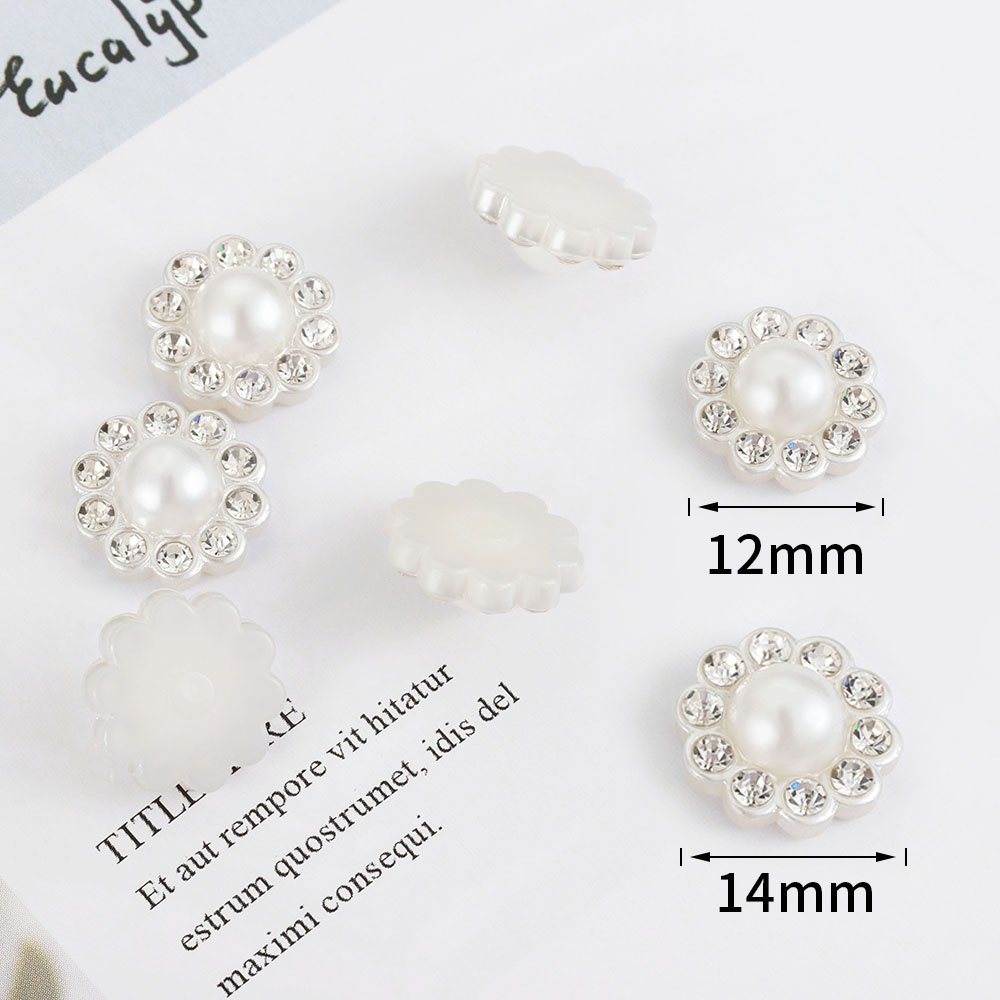 50 個ホワイトフラットイミテーションパール樹脂パールフラワ - Flower Preservation Resin のレビューと価格
