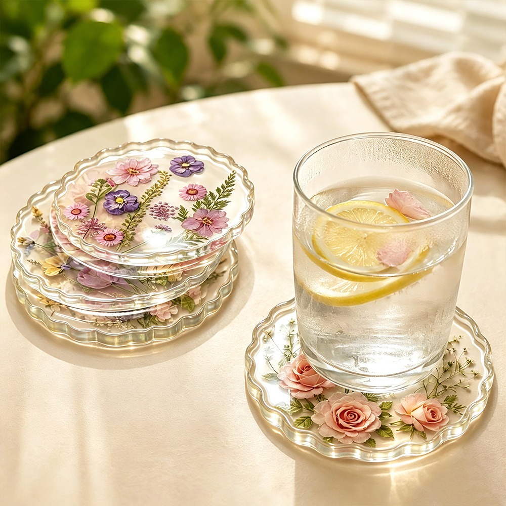 S0325 DIYクリスタルエポキシ樹脂コースターシリコンモ - Flower Preservation Resin のレビューと価格