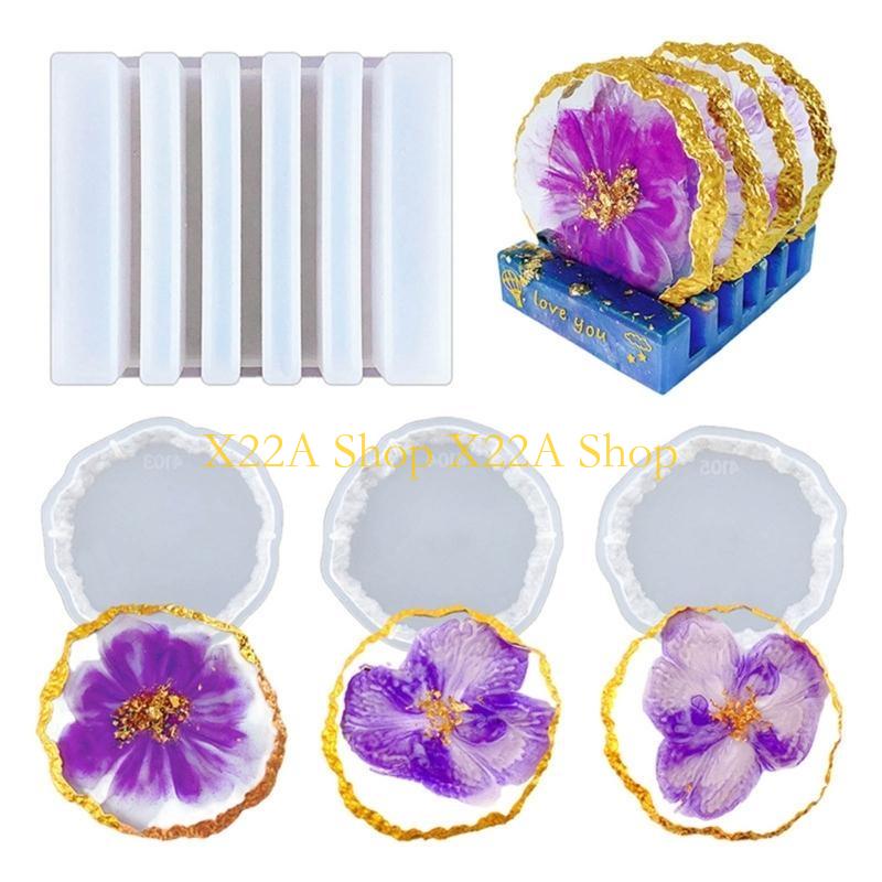 ユニークなメノウコースターシリコンモールド樹脂トレイモールド - Serving Tray Mold のレビューと価格